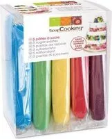 Mängden socker i Boîte De 5 Pâtes à Sucre De 5 Couleurs X 80 G - Scrapcooking