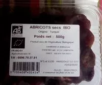 Mängden socker i ABRICOTS secs