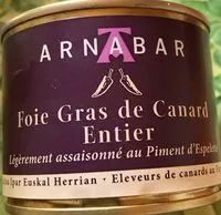 Mängden socker i Foie gras de canard entier