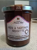 Mängden socker i Pâte à tartiner noisette