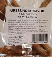 Mängden socker i Gressins de savoie