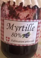 Mängden socker i Confiture de myrtille