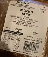 Mängden socker i La croseta chèvre