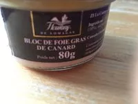 Mängden socker i Bloc de foie gras de canard