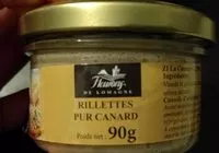 Mängden socker i Rillettes pur canard