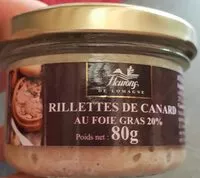 Mängden socker i Rillettes de canard au foie gras