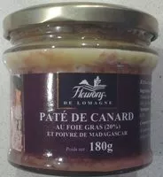 Mängden socker i Pâté de Canard au foie gras (20%) et au poivre de Madagascar