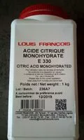 Mängden socker i Acide citrique monohydraté