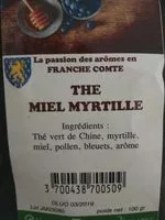 Mängden socker i The vert miel myrtille