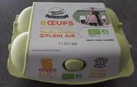 Mängden socker i 6 Oeufs BIO élevé en plein air