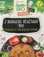 Mängden socker i 2 burgers végétaux bio poivrons & champignons shiitaké