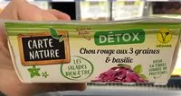 Mängden socker i Detox chou rouge aux 3 graines et basilic