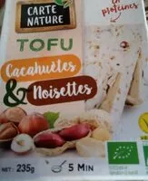 Mängden socker i Tofu cacahuètes et noisettes