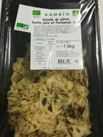 Mängden socker i Salade de pâtes, petits pois et parmesan AOP