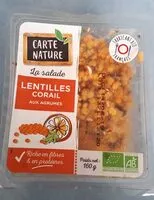 Mängden socker i Lentilles corail aux agrumes