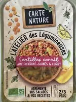 Mängden socker i Lentilles corail aux poivrons jaunes & curry