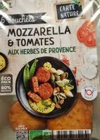 Mängden socker i Bouchées mozarella & tomates aux herbes de provence