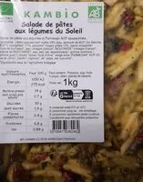 Mängden socker i Salade de pâtes aux légumes du soleil
