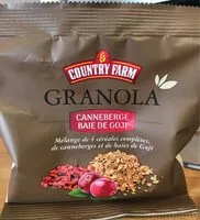 Mängden socker i Granola canneberge baie de goji