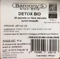 Mängden socker i Infusion detix bio