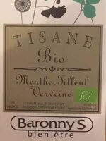 Mängden socker i Tisane Menthe Tilleul Verveine Bio