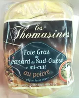 Mängden socker i Foie gras de canard du Sud-Ouest mi-cuit au poivre
