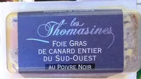 Mängden socker i Foie gras de canard entier du Sud-Ouest au poivre noir