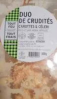 Mängden socker i Duo de crudités carottes et céleri