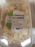 Mängden socker i Piémontaise au jambon