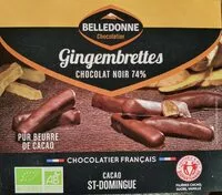 Mängden socker i Gingembrettes confit enrobé de chocolat noir 74%