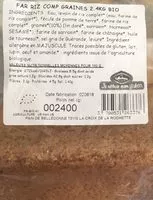 Mängden socker i Far riz comp graines