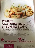 Mängden socker i Poulet a la forestière et son riz blanc