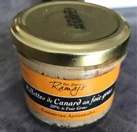 Mängden socker i Rillettes de canard au foie gras
