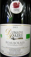 Mängden socker i Beaujolais AOC 2013 Bio Domaine Paire