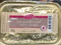 Mängden socker i Foie gras de canard