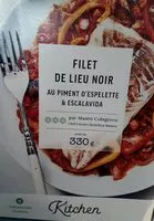 Mängden socker i Filet de lieu noir au piment d'Espelette et escalavida
