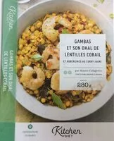 Mängden socker i Gambas et son dhal de lentilles corail et aubergines au curry jaune