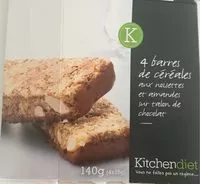 Mängden socker i Barre de Céréales aux Noisettes, Amandes sur Talon de chocolat noir