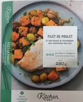 Mängden socker i Filet de poulet et son écrasé de potimarron aux chataîgnes grillées.