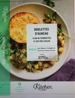 Mängden socker i Boulettes d'agneau, Flan de courgettes et ses pois chiche