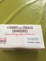 Mängden socker i 4 barres aux céréales cranberries