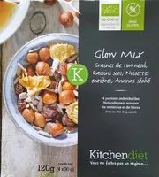 Mängden socker i Glow Mix Bio Sans Gluten : Graines de tournesol, Raisins, Noisettes et Ananas