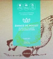 Mängden socker i Emincé de poulet et son riz à la sauce aux amandes effilées.