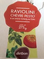 Mängden socker i Raviolini chevre pesto sauce tomate au tofu