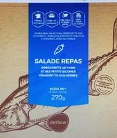 Mängden socker i Salade repas orecchiette au thon et ses petits legumes vinaigrette aux herbes