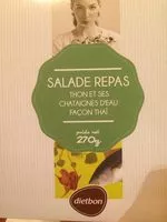 Mängden socker i Salade repas thon et ses châtaignes d'eau façon thaï