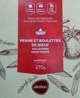 Mängden socker i Penne & boulettes de bœuf aux légumes et sauce tomate