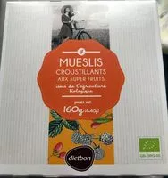 Mängden socker i Mueslis Croustillants aux Super Fruits