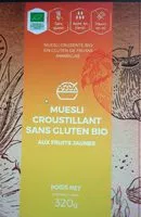 Mängden socker i Muesli crsoutillant sans gluten bio