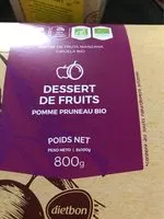 Mängden socker i Dessert Pomme Pruneau Bio